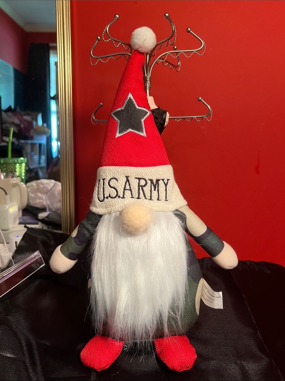 U.S. Army Red & Camo Holiday Gnome Plush